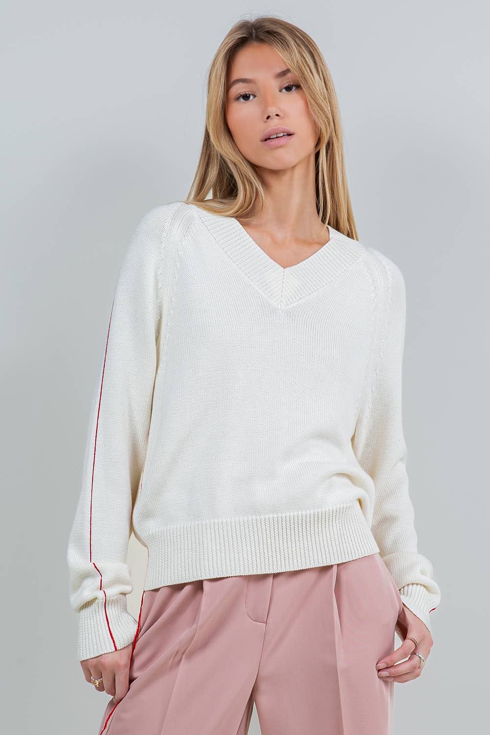 Contrast Yarn Sweater