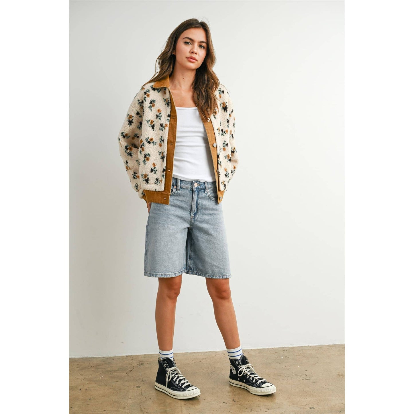 Floral Sherpa Jacket
