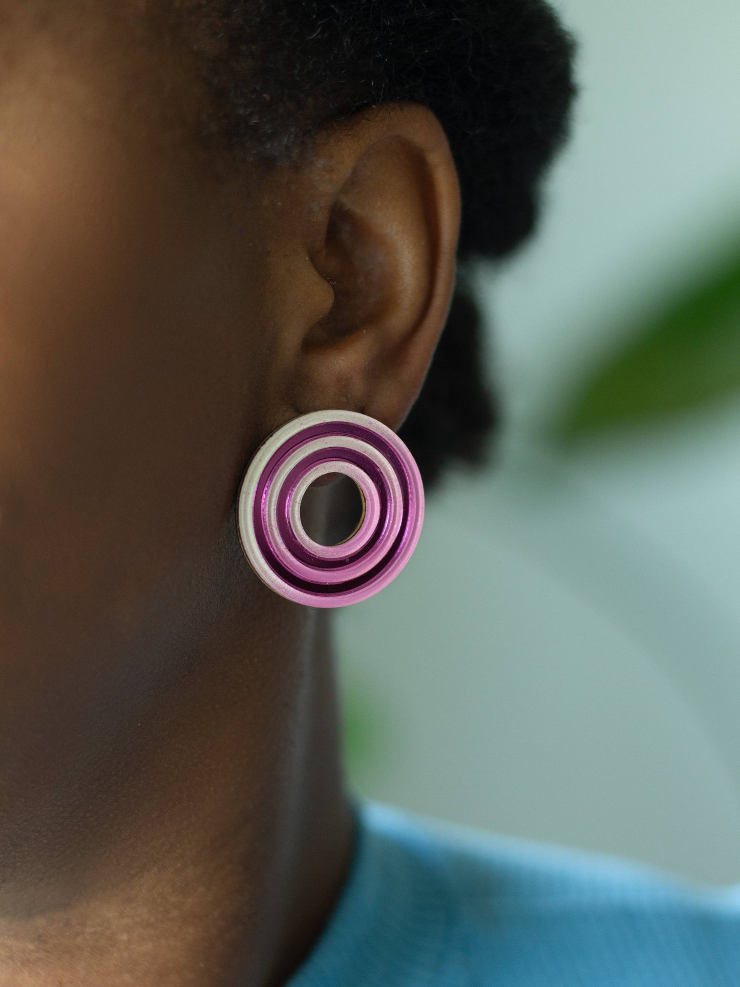 Pink Stud Earrings