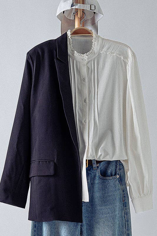 White Ruffle Blouse