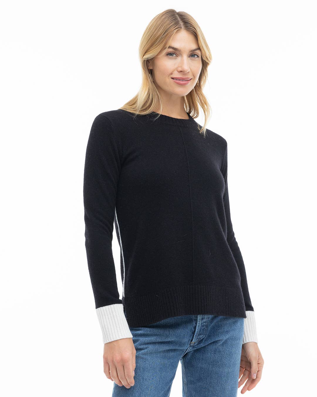 Black & White Cashmere Sweater