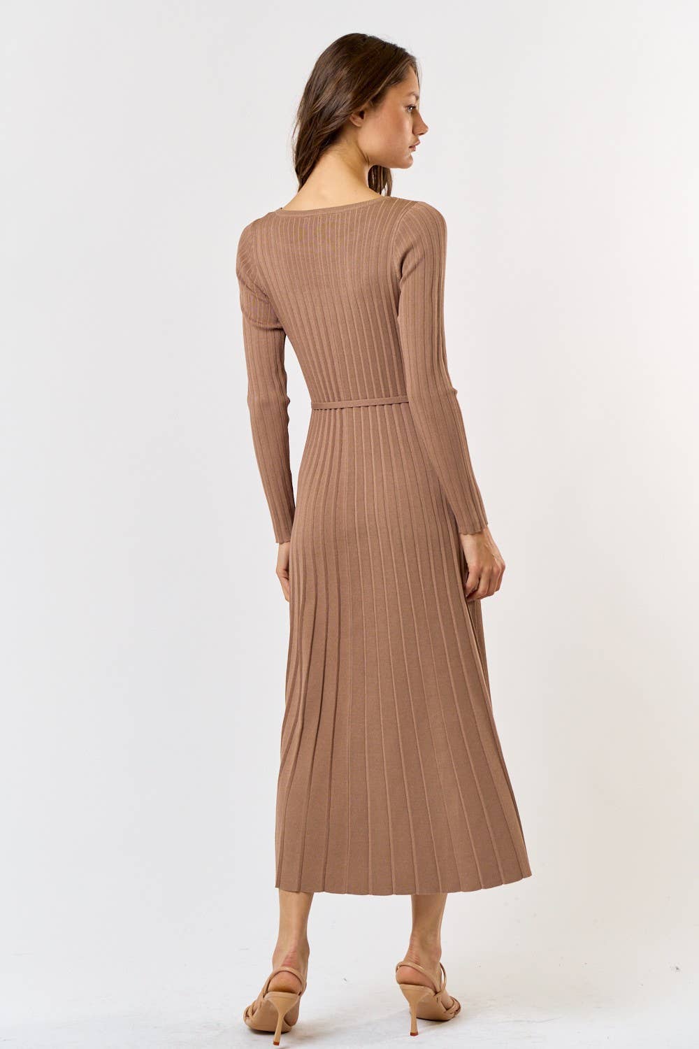 Pleated Fall Maxi Dress