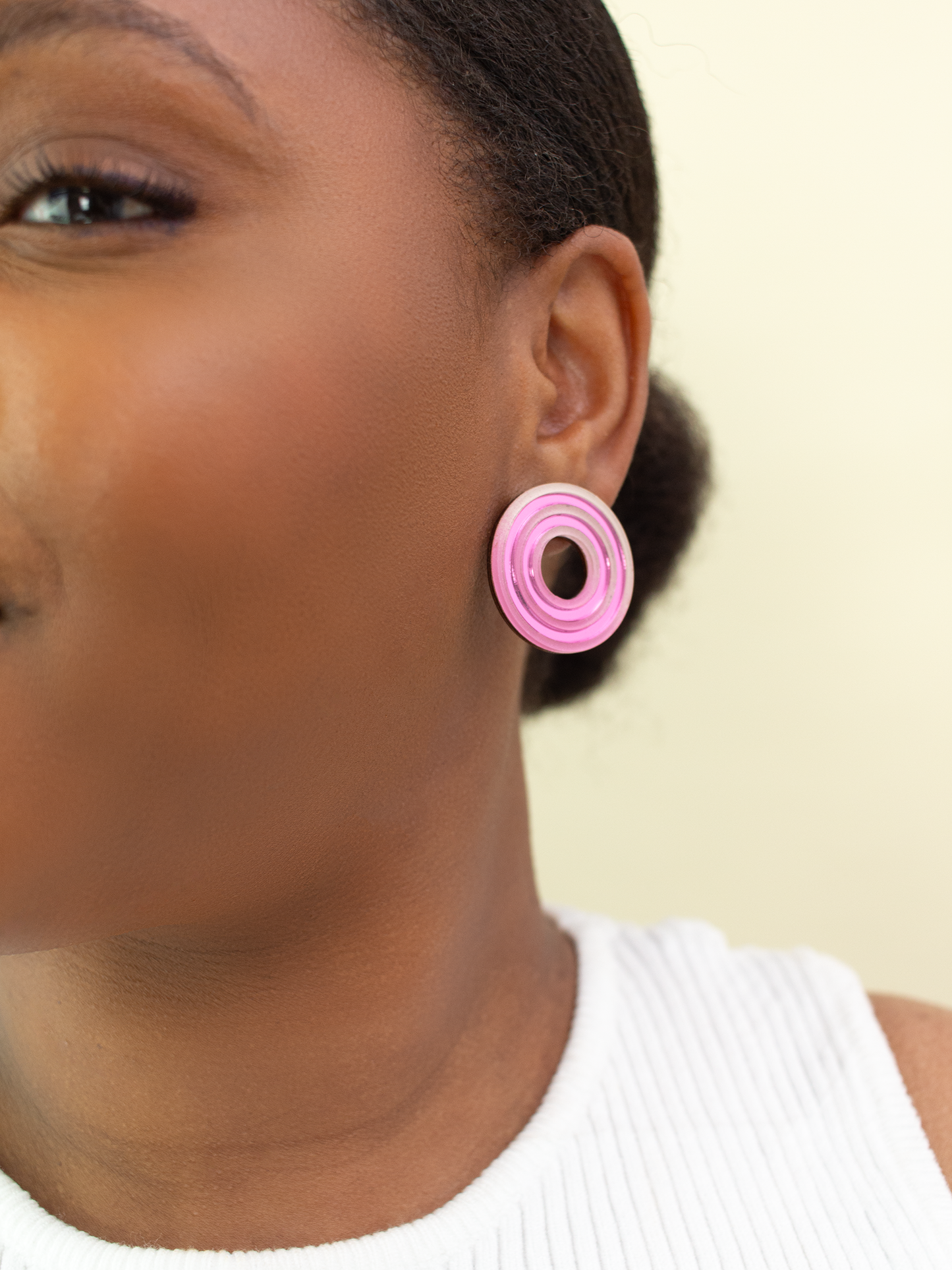 Pink Stud Earrings