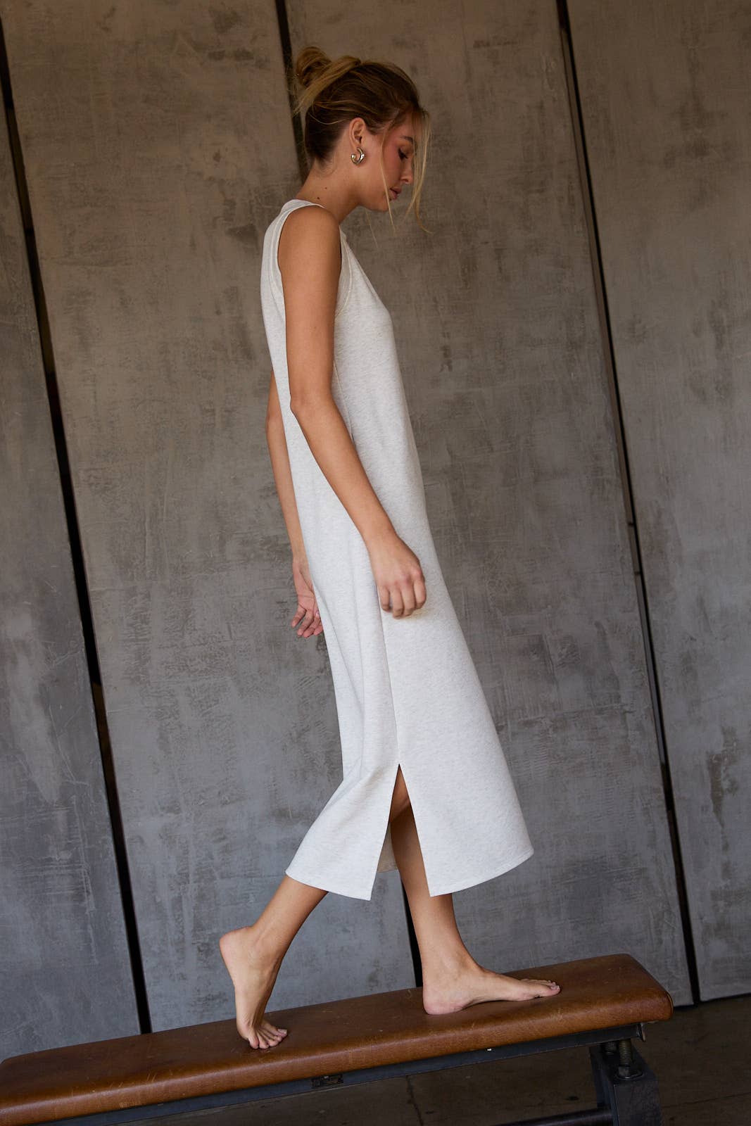 Melange Sleeveless Maxi Dress