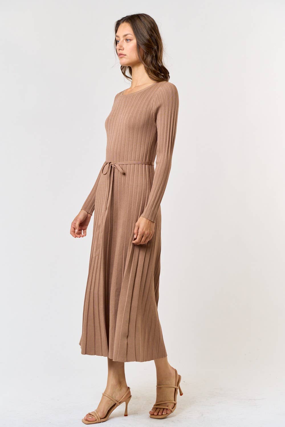 Pleated Fall Maxi Dress