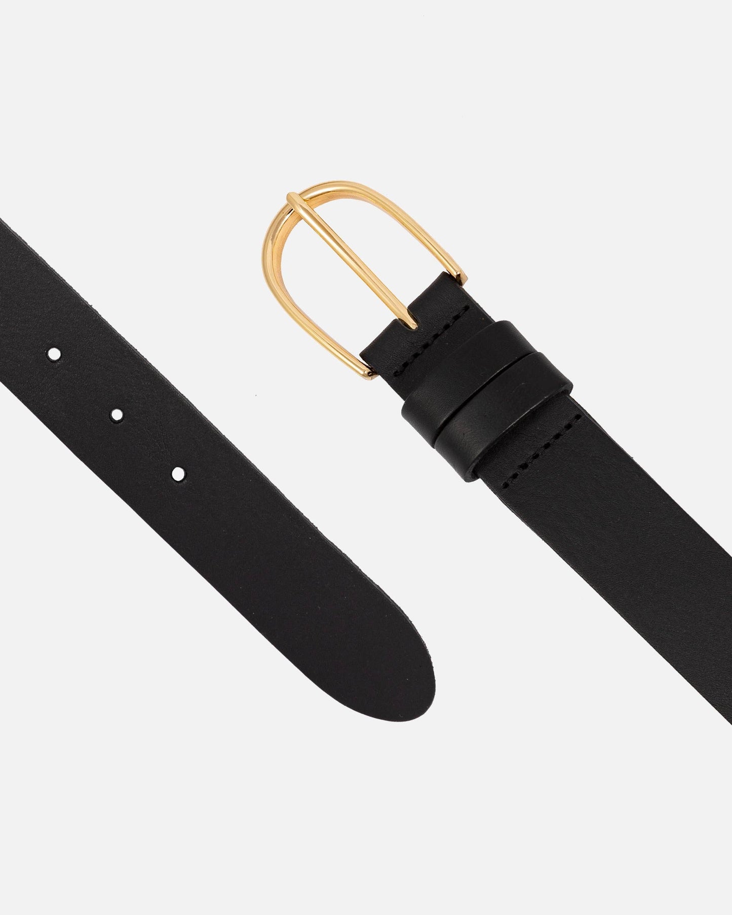 Drika Black Leather Belt