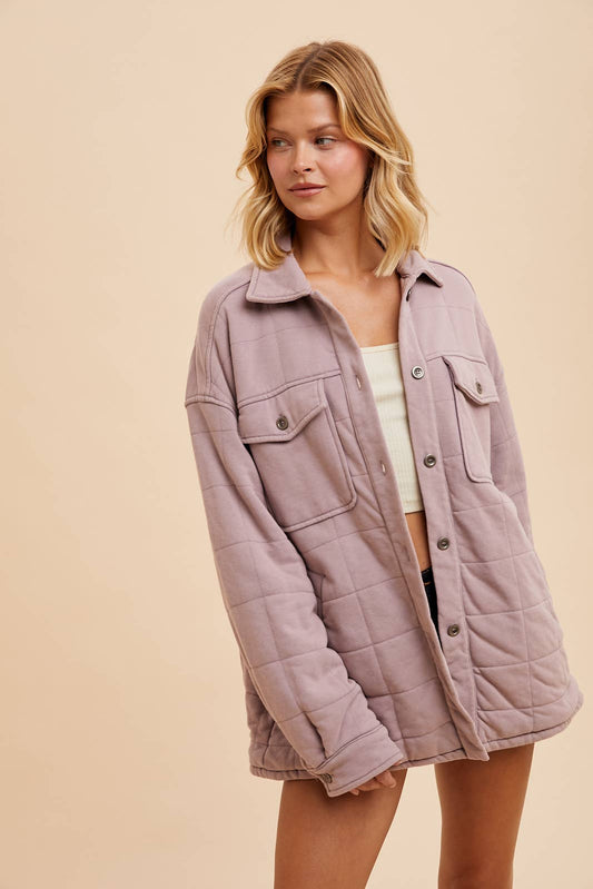 Rose Taupe Quilted Jacket