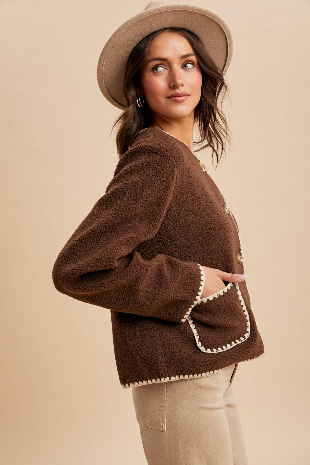 Mocha Sherpa Cardigan
