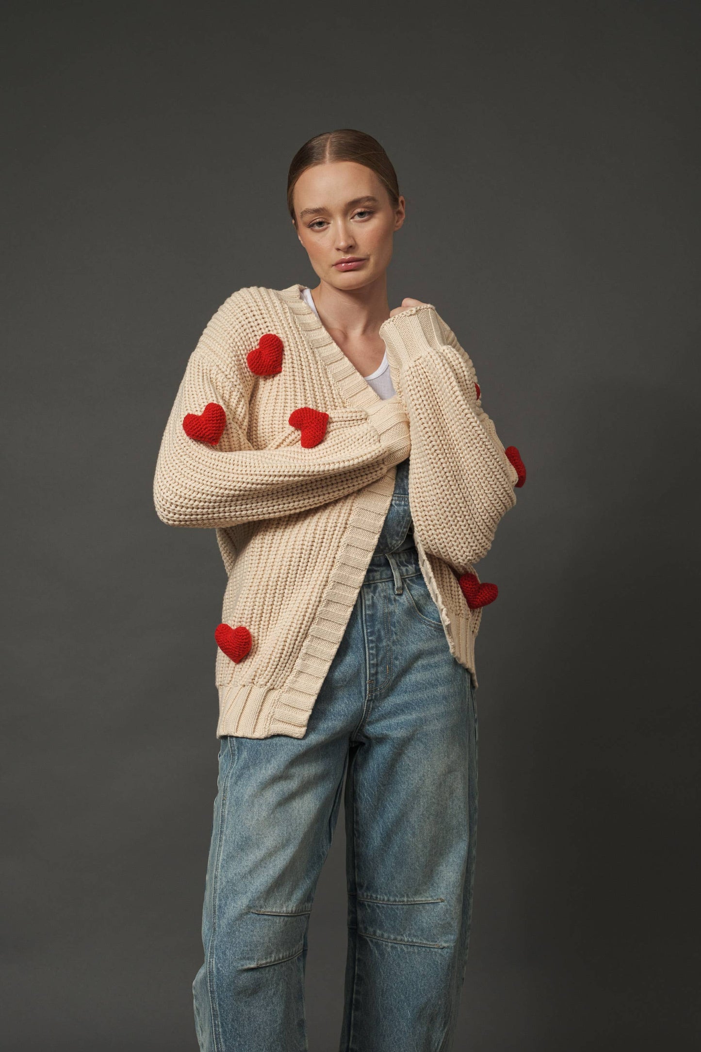 Chunky Heart Cardigan