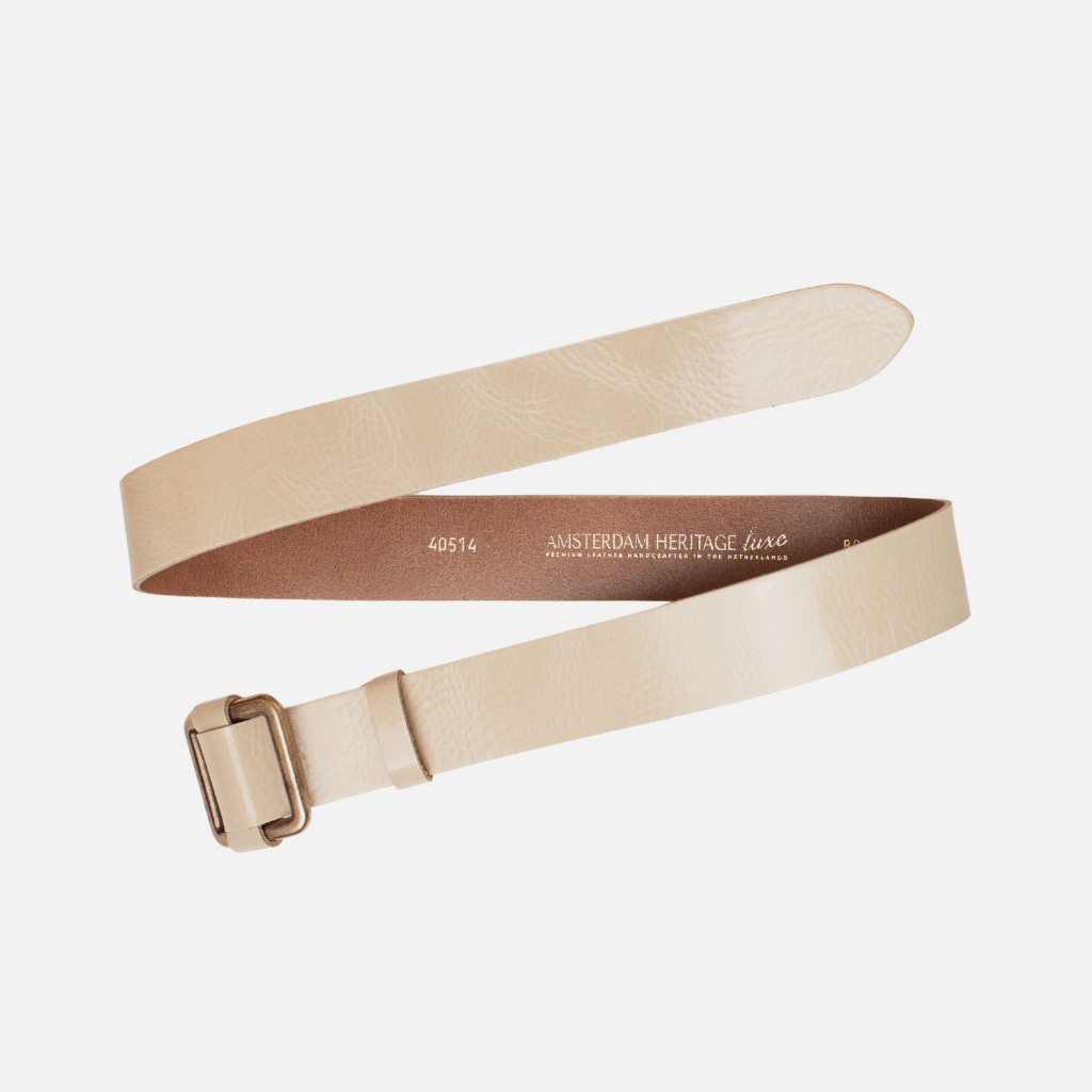 Pelle Cream Leather Belt