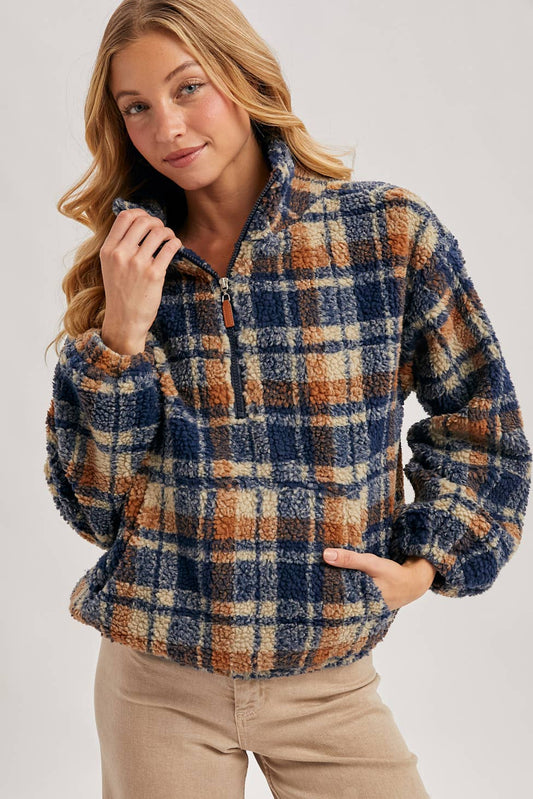 Plaid Fleece Pullover
