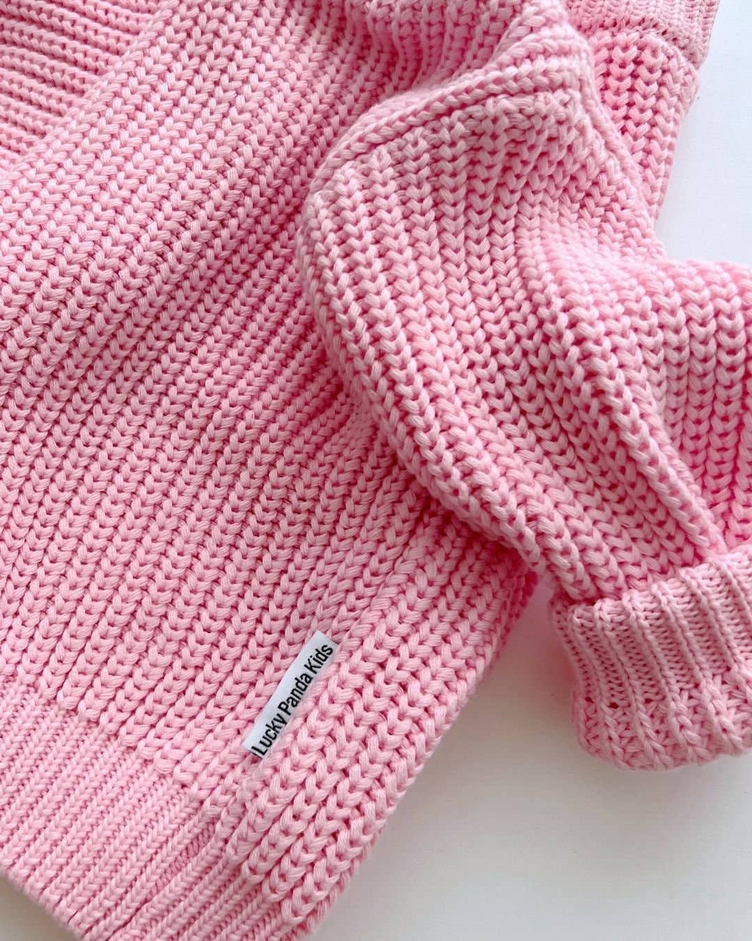 Kids Pink Chunky Sweater