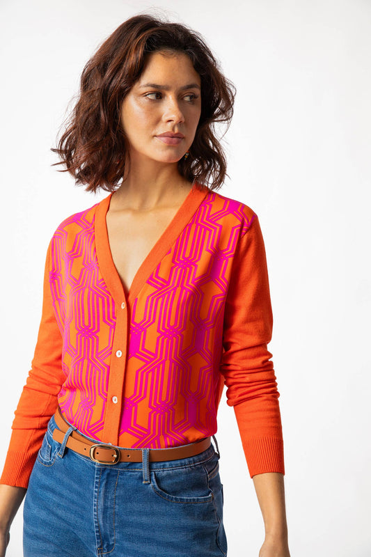 Pink & Orange Cardigan