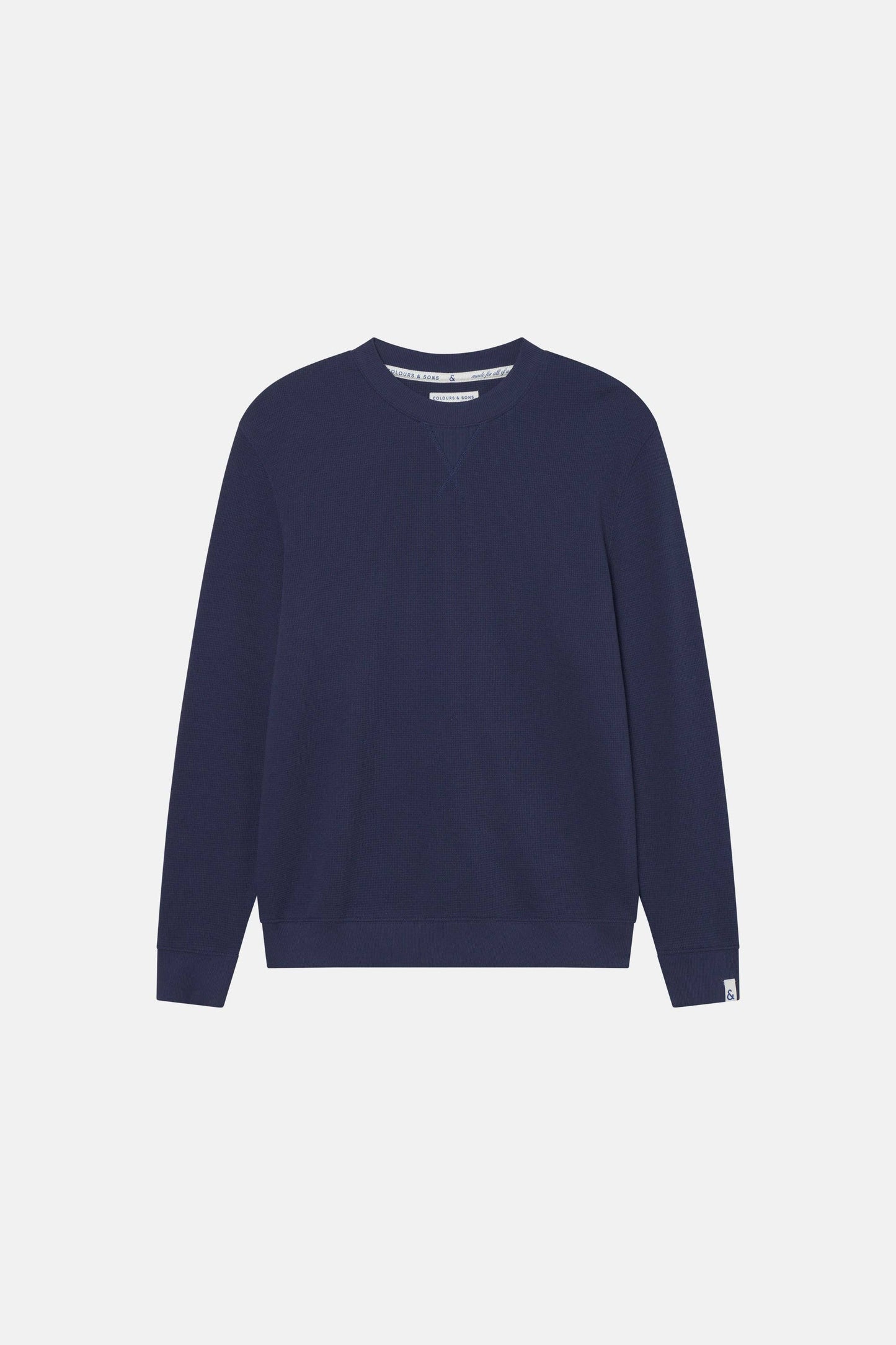 Mens Textured Sweatshirt - Navy