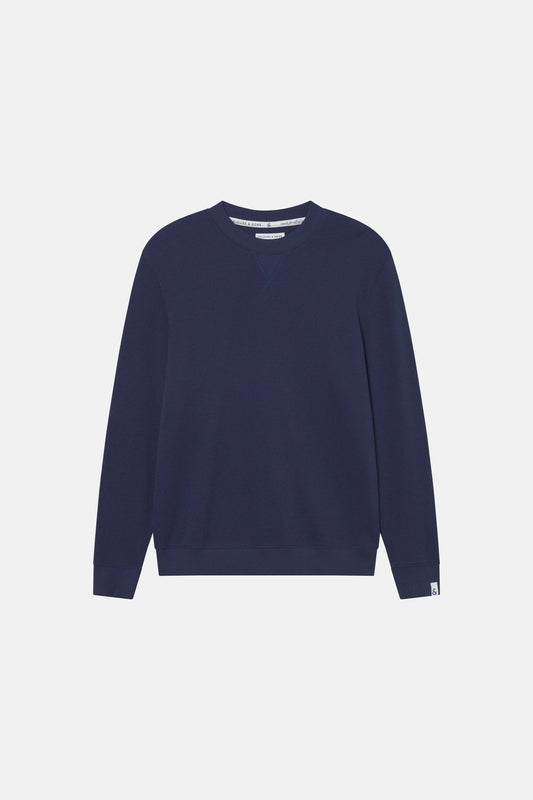 Mens Textured Sweatshirt - Navy