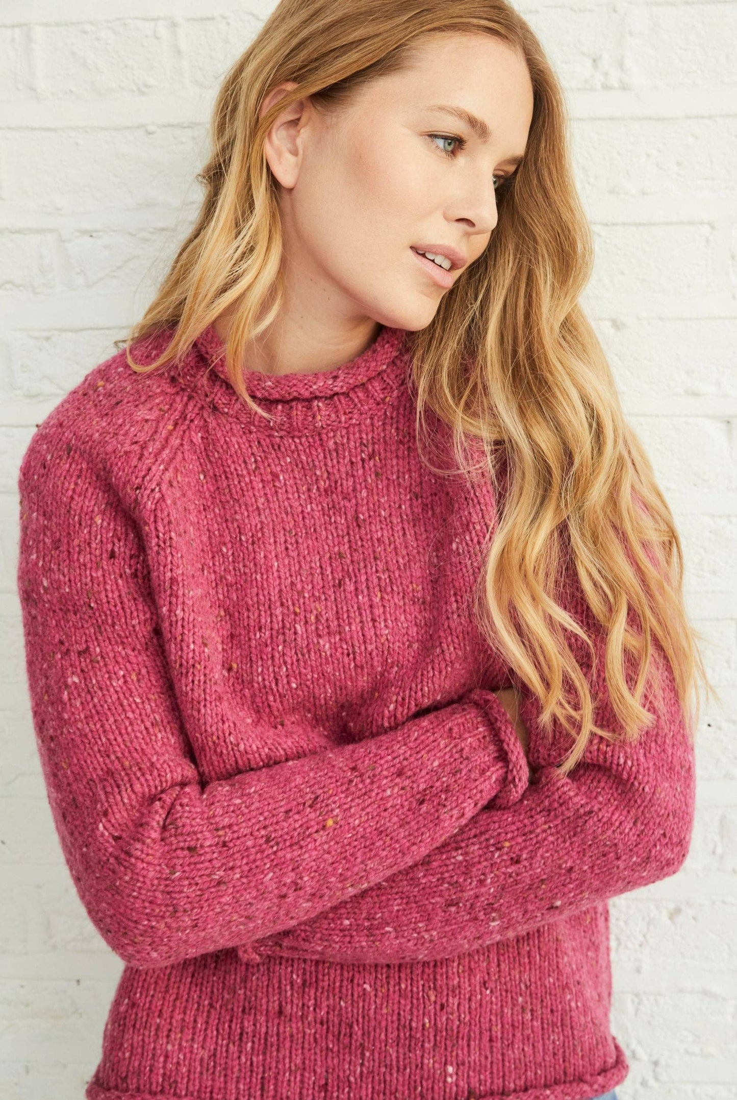 Tweed Roll Neck Sweater