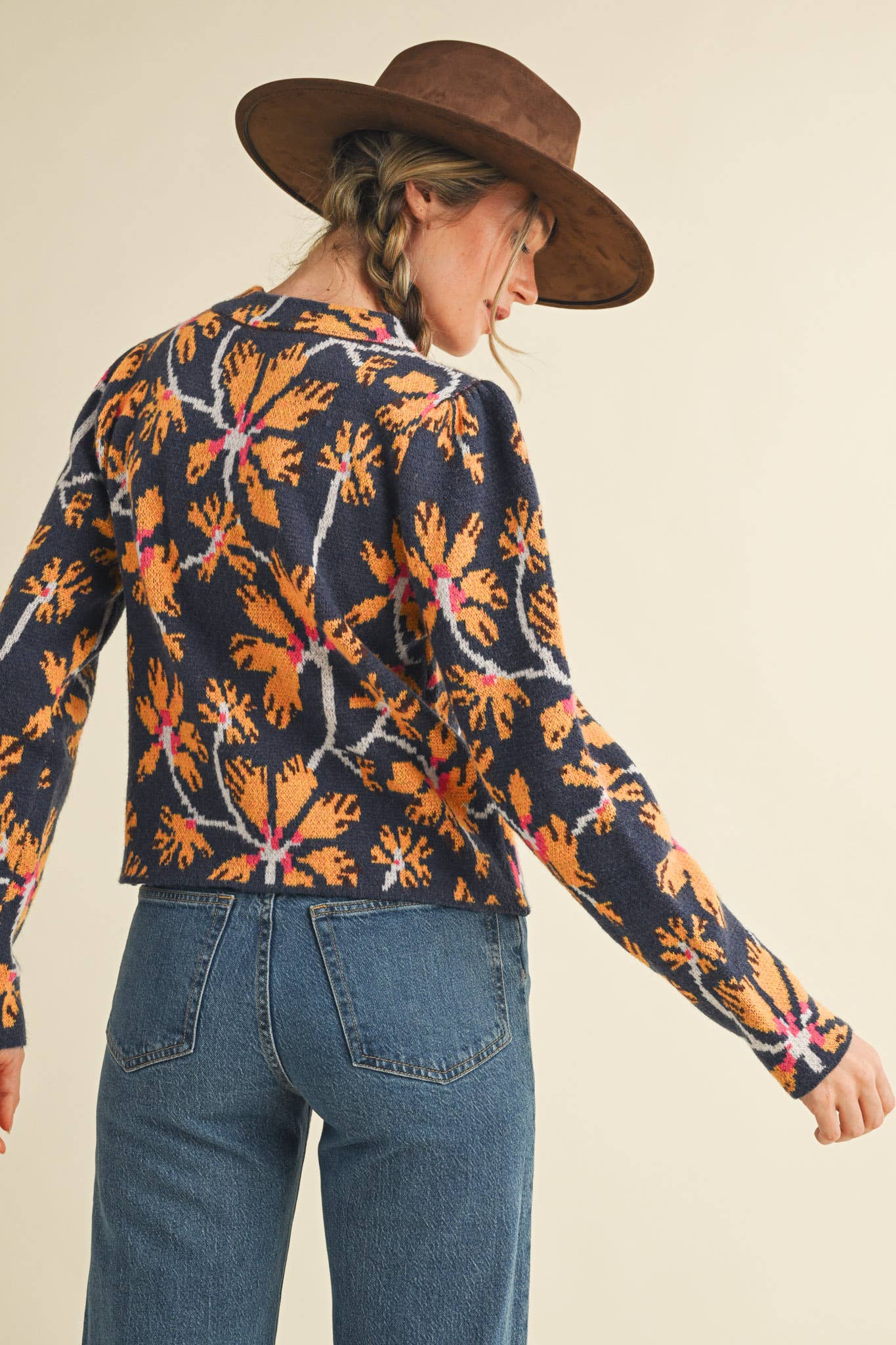 Floral Mock Sweater