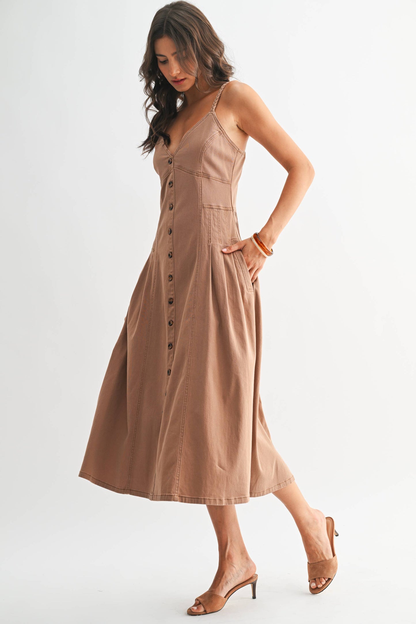 Mocha Denim Dress