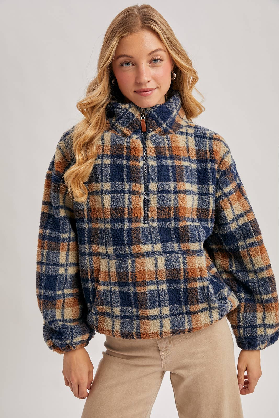 Plaid Fleece Pullover