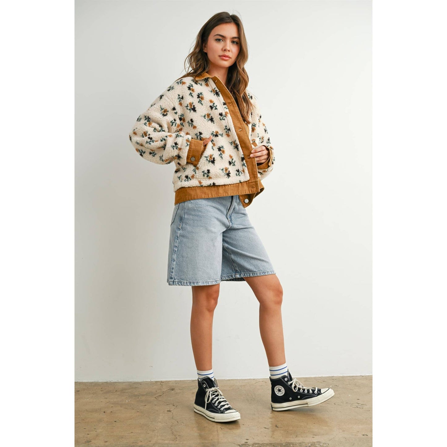 Floral Sherpa Jacket