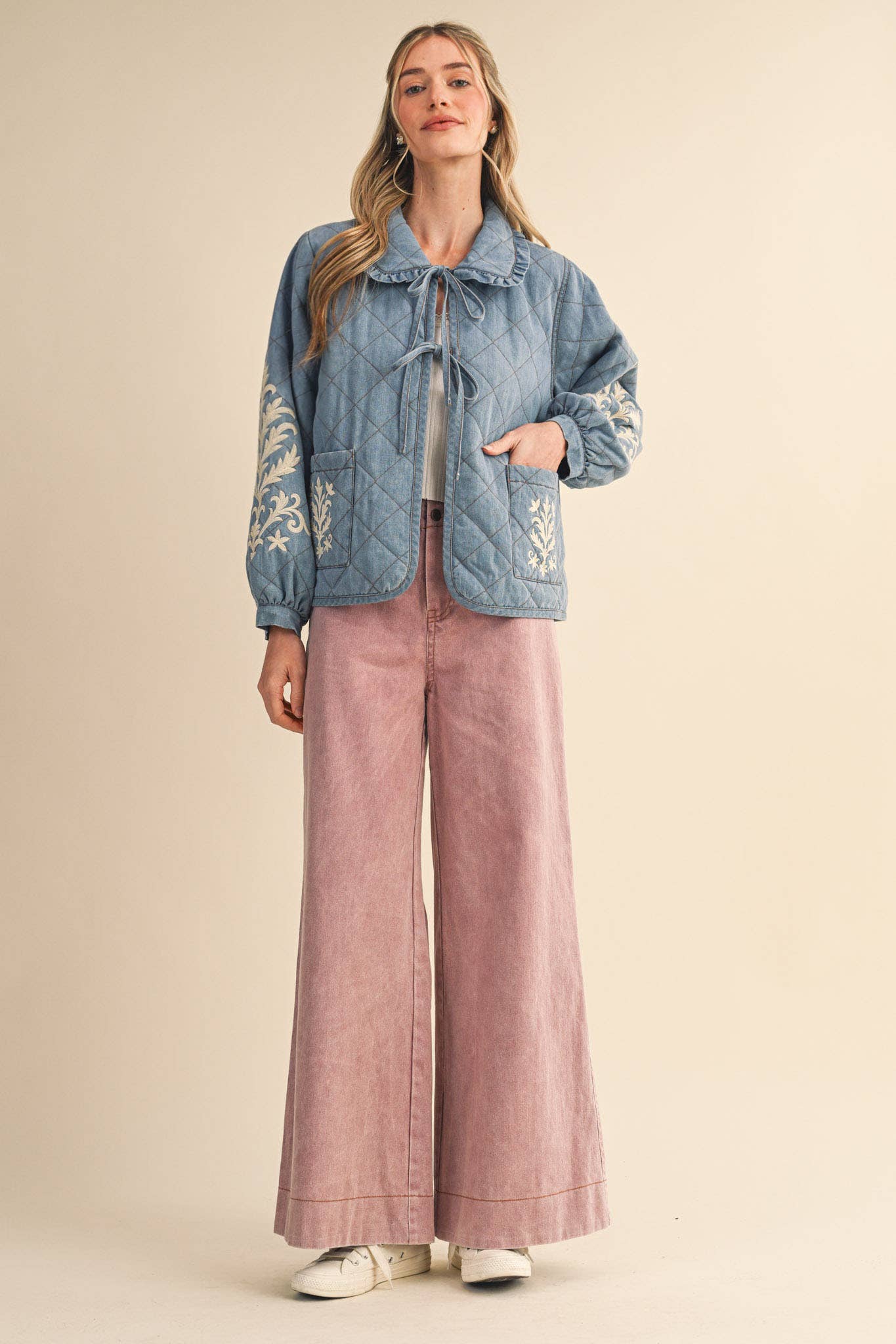 Mauve Braided Pocket Pants