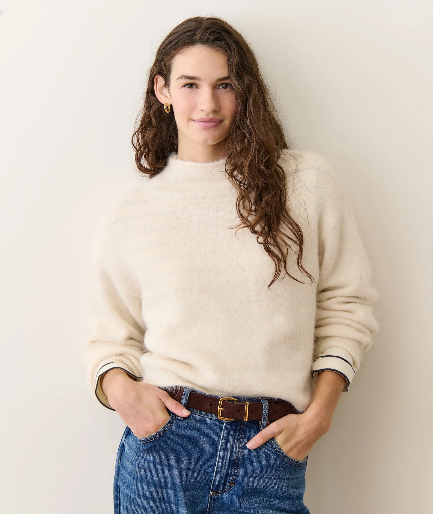 Marine Layer Alpaca Mock Neck Sweater