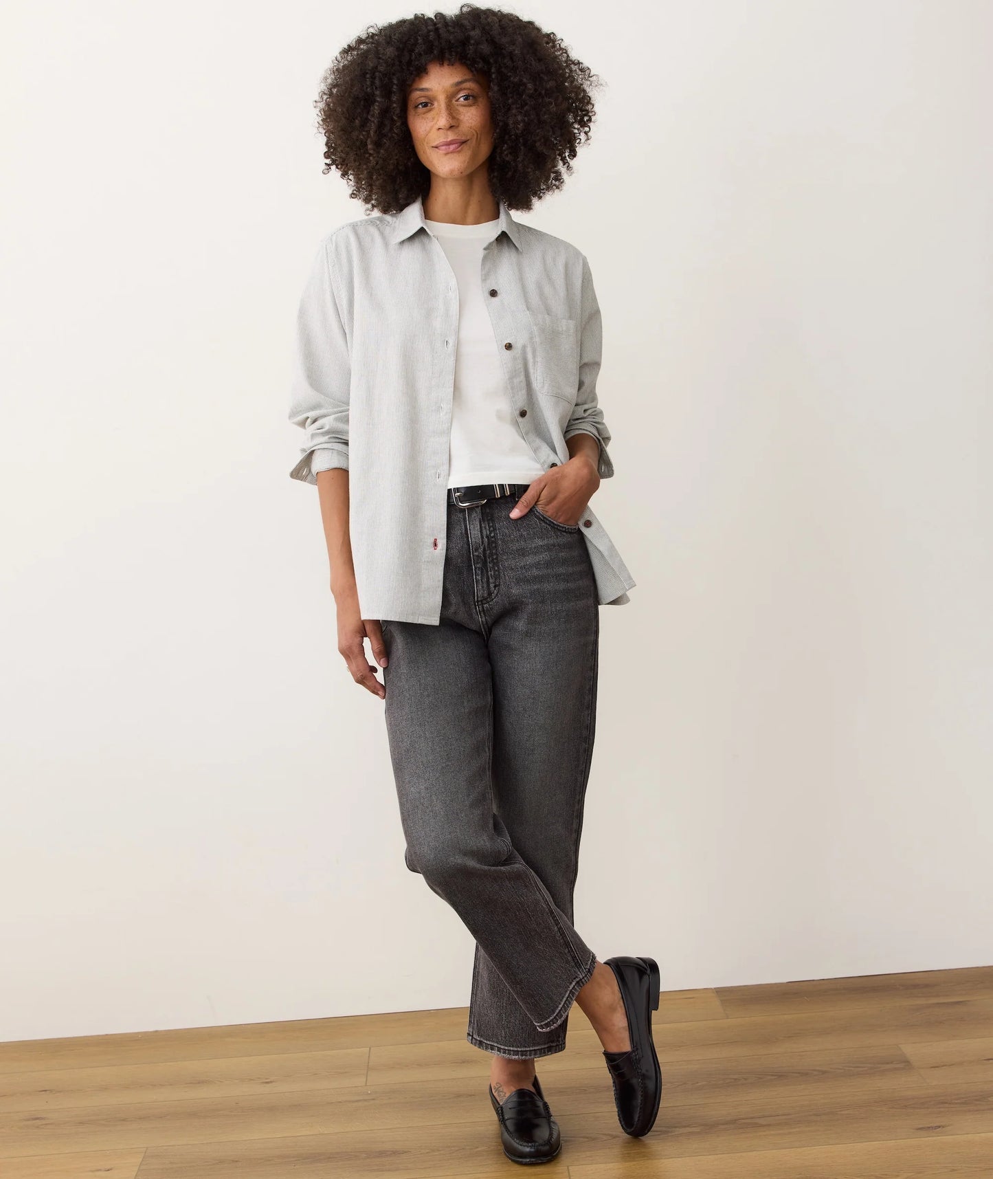 Marine Layer Straight Leg Denim - Washed Black