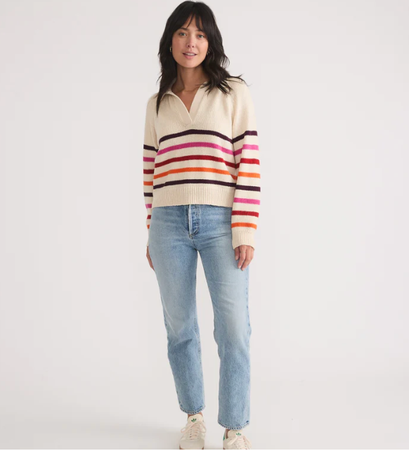 Marine Layer Claire Relaxed Sweater Polo