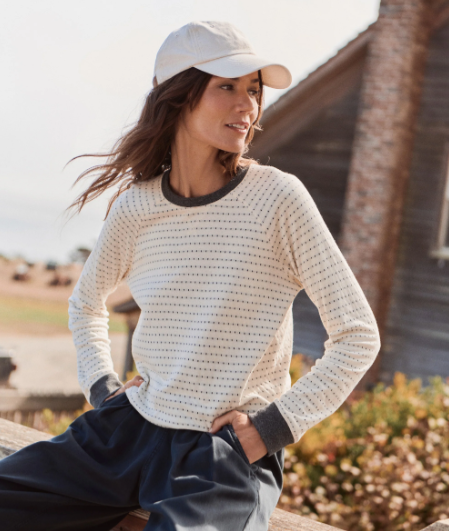 Marine Layer Heather Grey Reversible Raglan