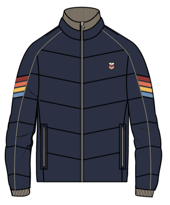 Marine Layer Mens Navy Puffer Jacket