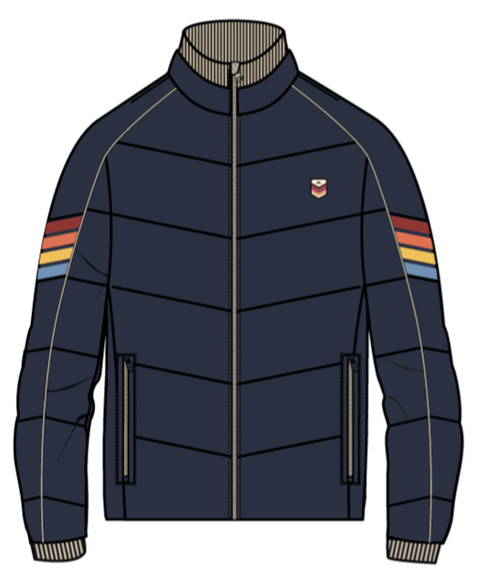 Marine Layer Mens Navy Puffer Jacket