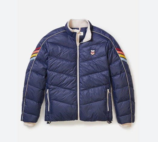 Marine Layer Mens Navy Puffer Jacket