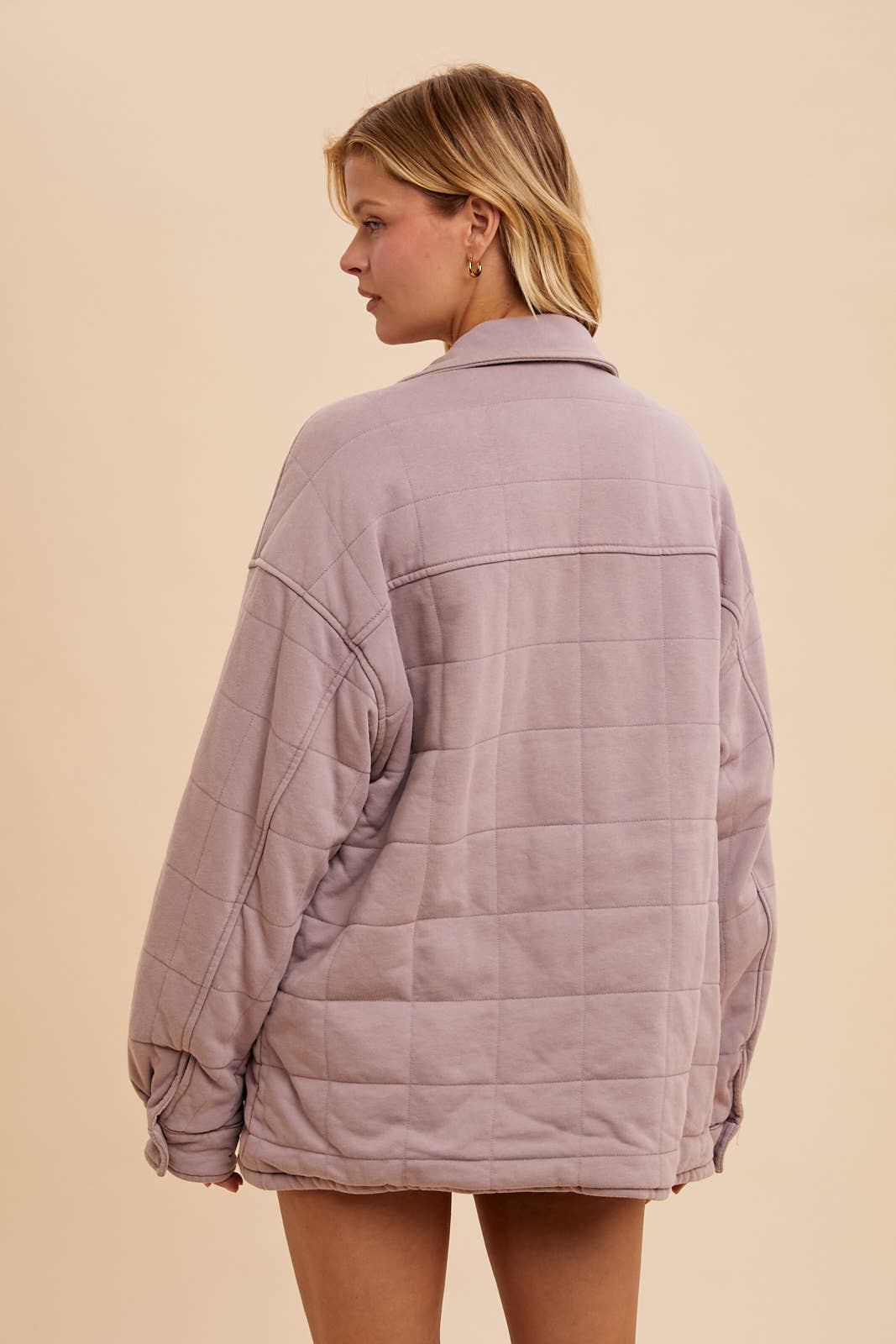 Rose Taupe Quilted Jacket