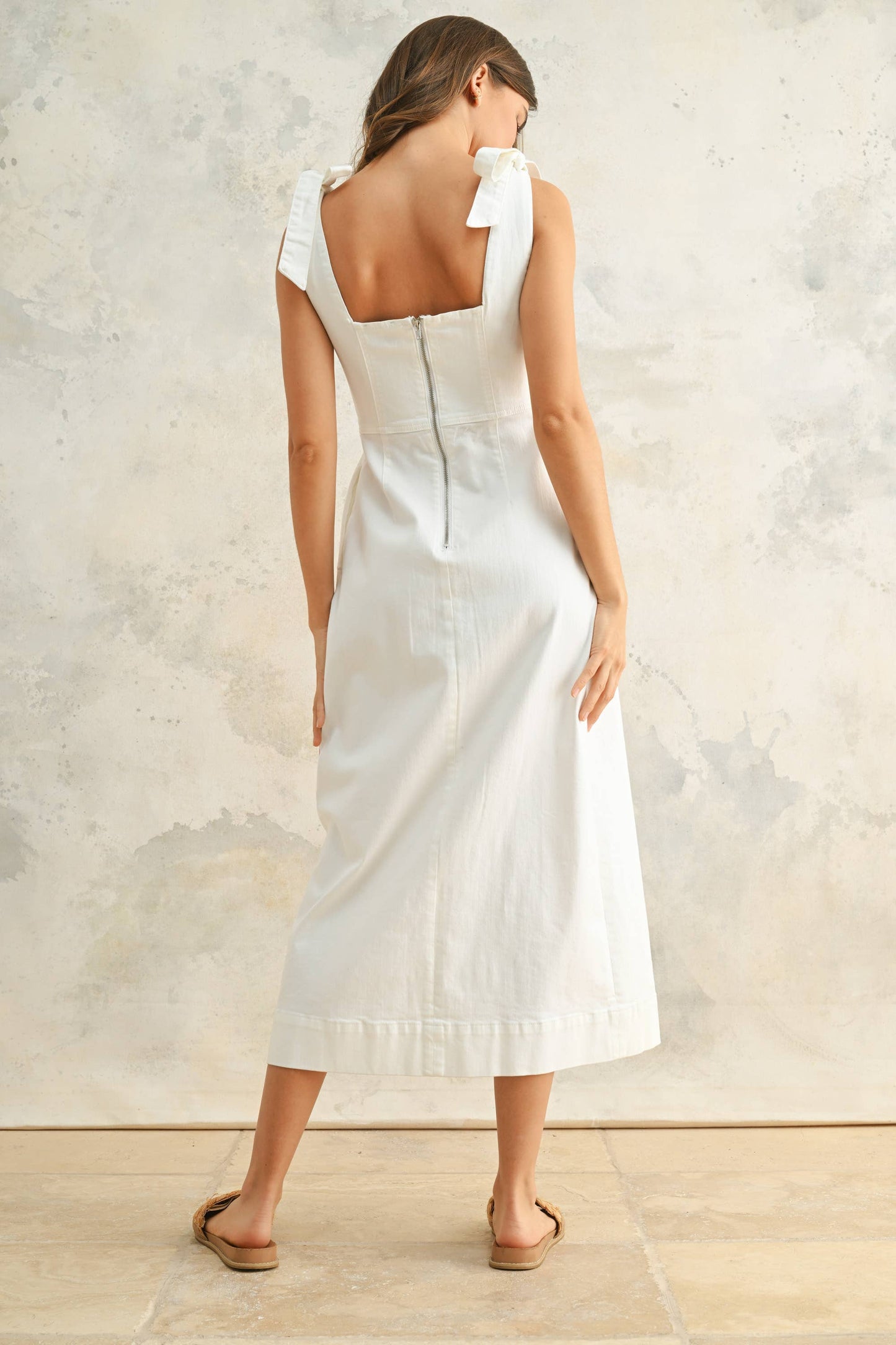 White Button Down Dress