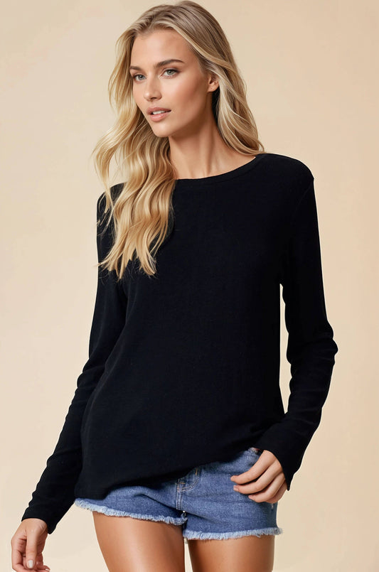 Black Knit Top