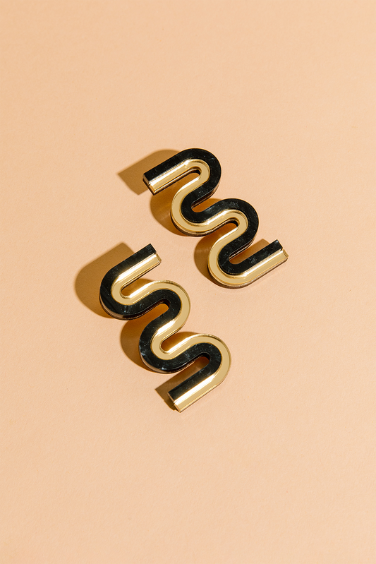 Squiggle Stud Earrings