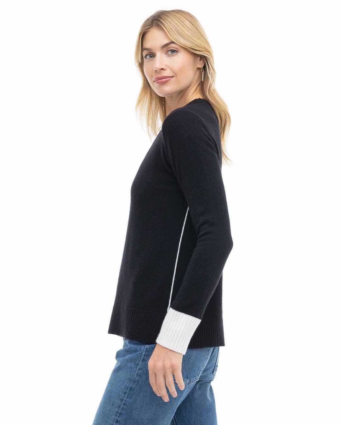 Black & White Cashmere Sweater