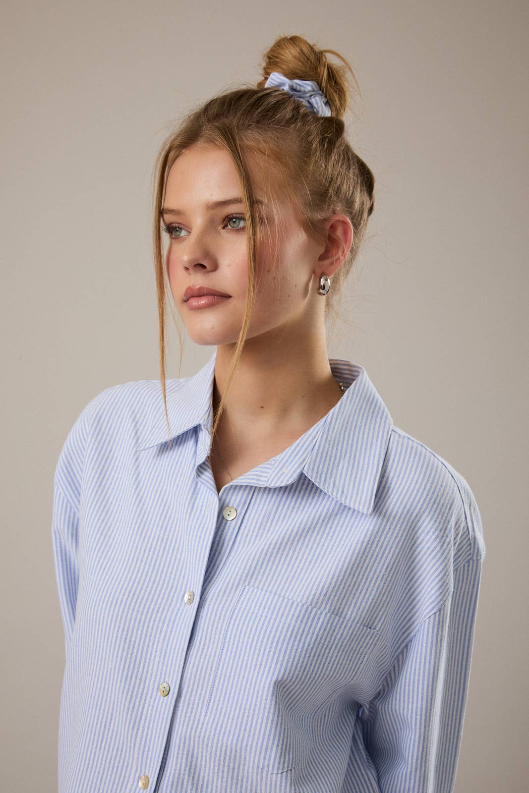 Blue Striped Button Down