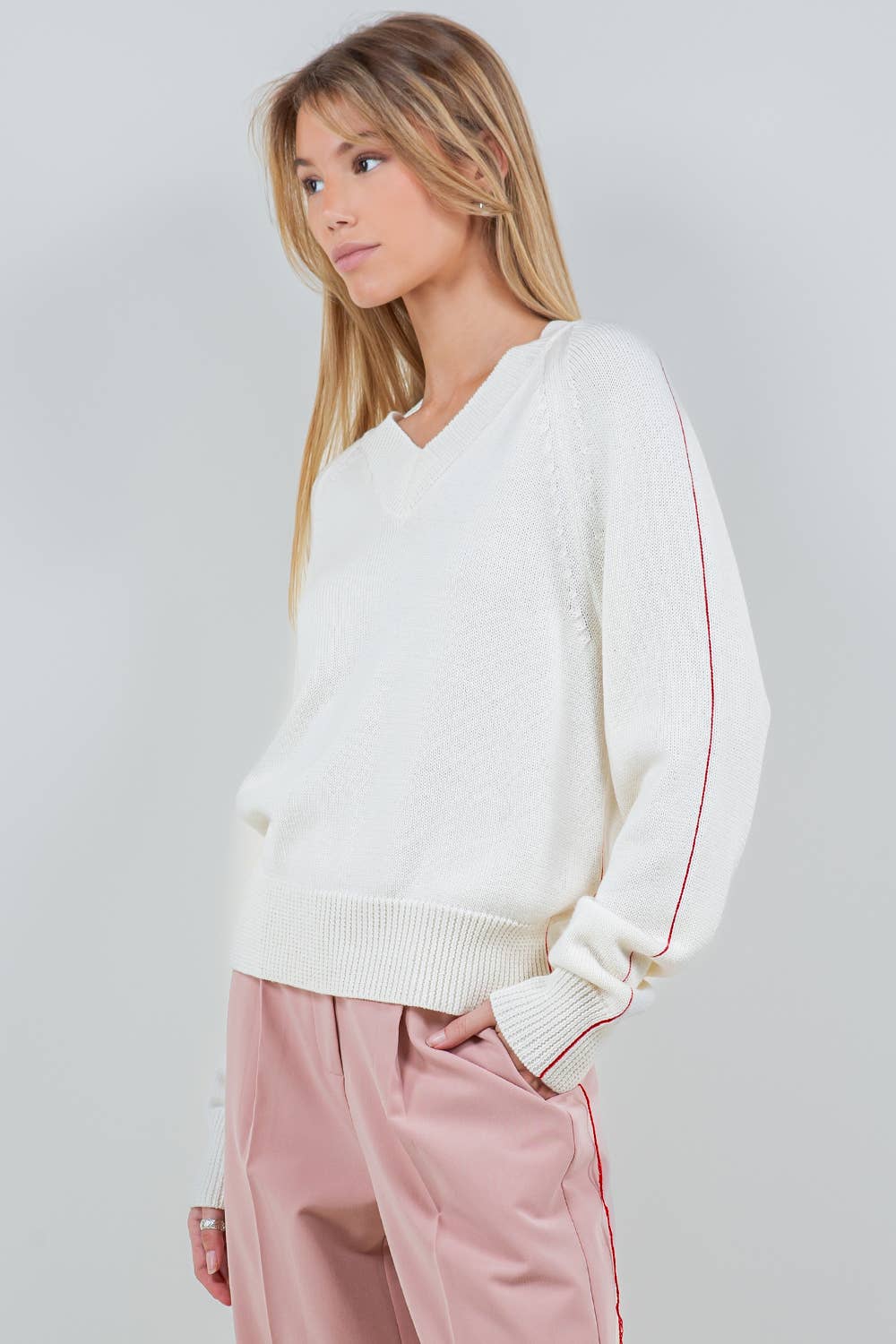 Contrast Yarn Sweater