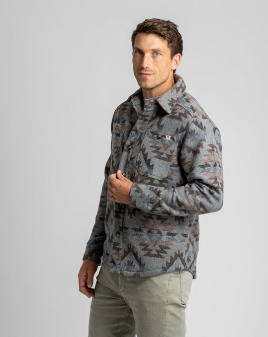 Mens Aztec Button Down