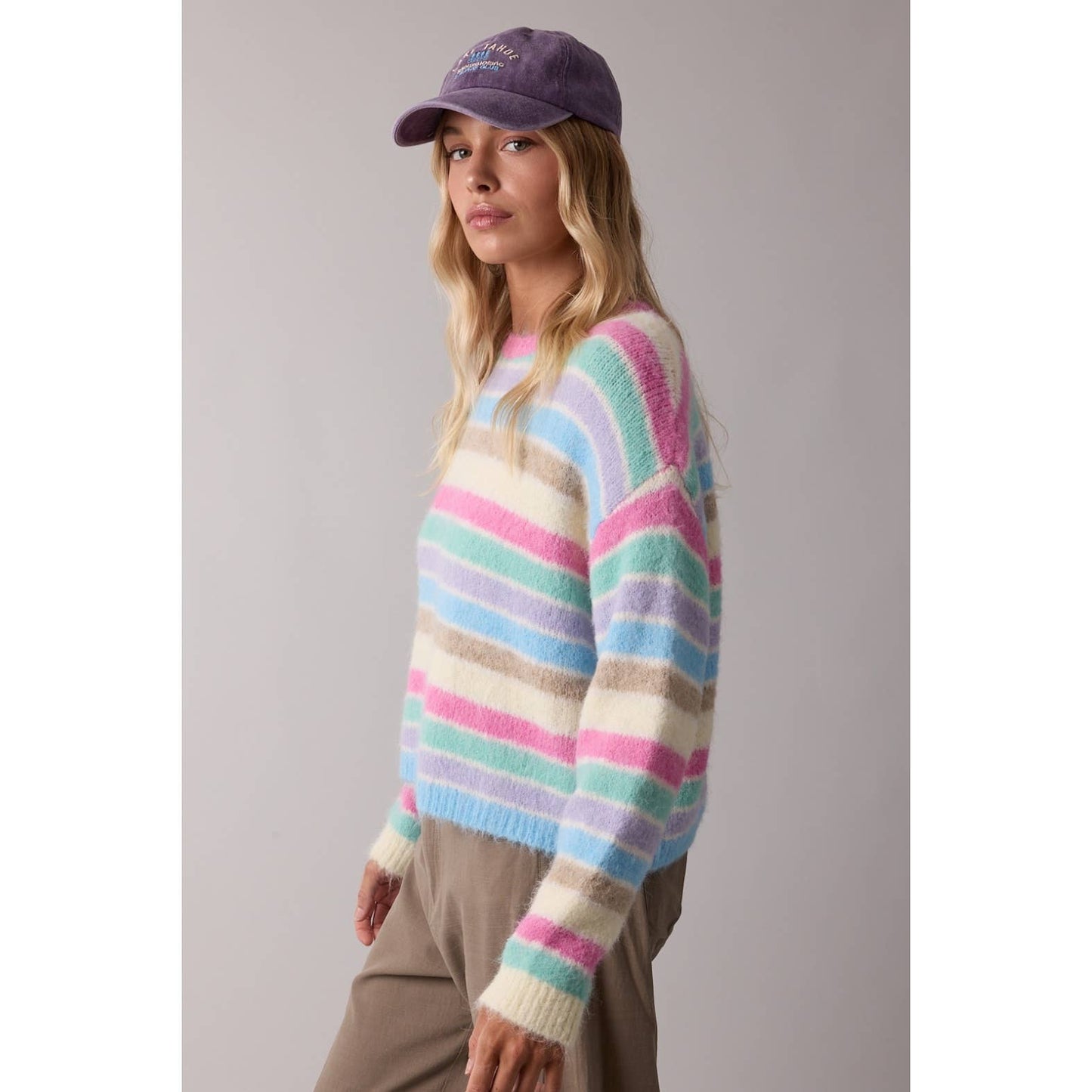 Brushed Multi-Striped Sweater