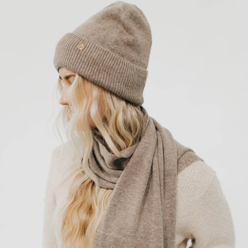 Cashmere Wrap & Beanie Set