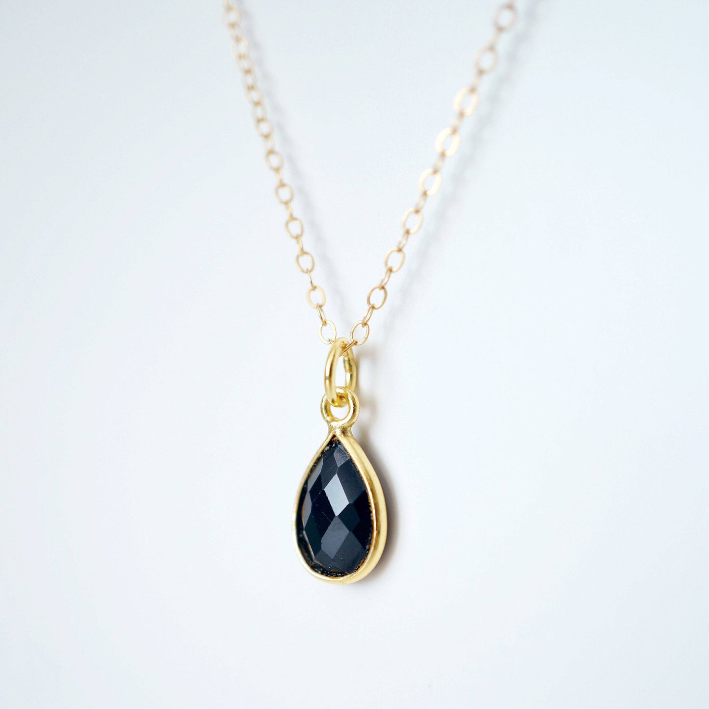 Black Teardrop Necklace