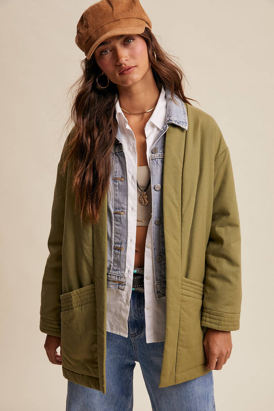 Olive Quilted Jacket