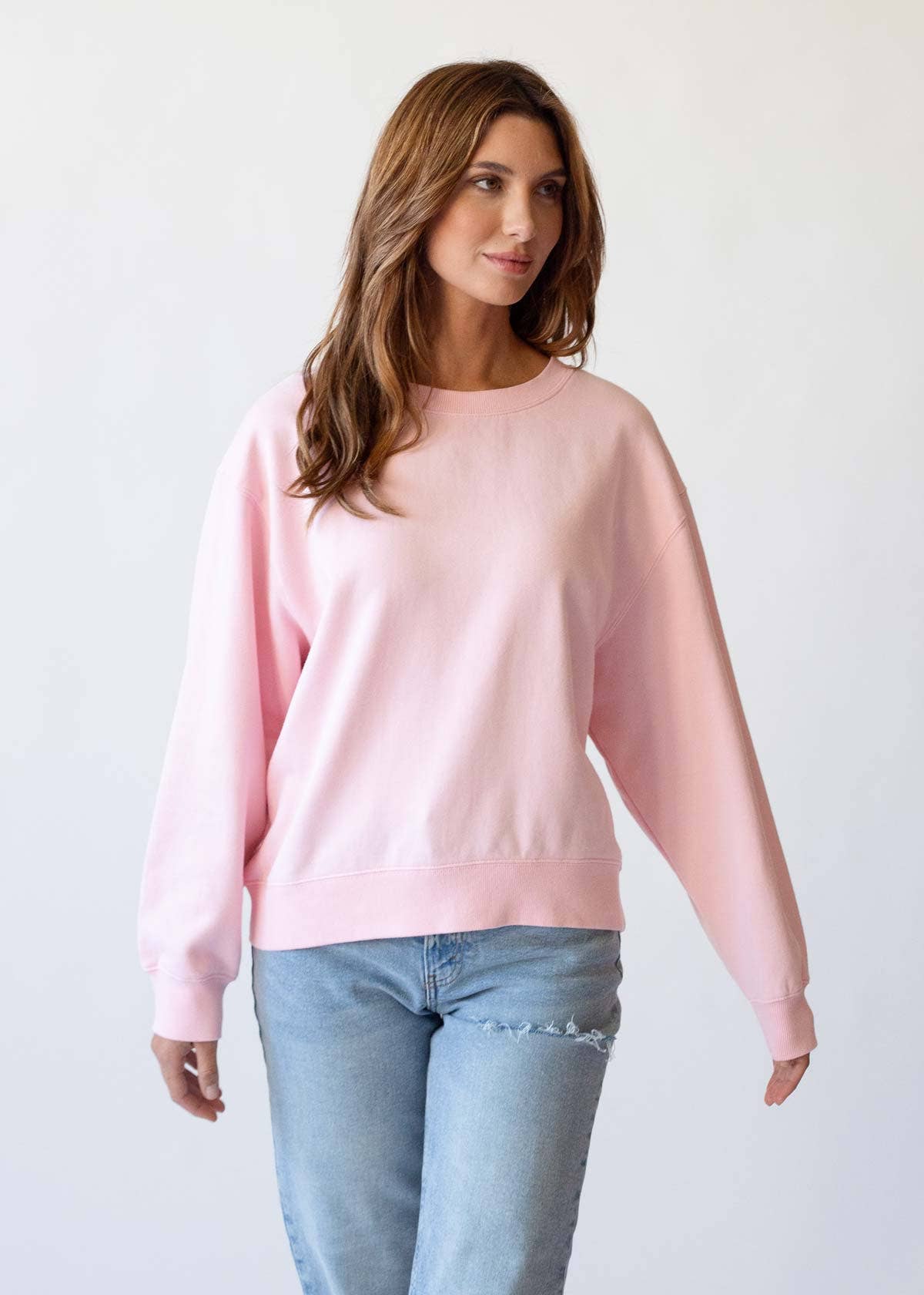 Pink Classic Crew Sweatshirt