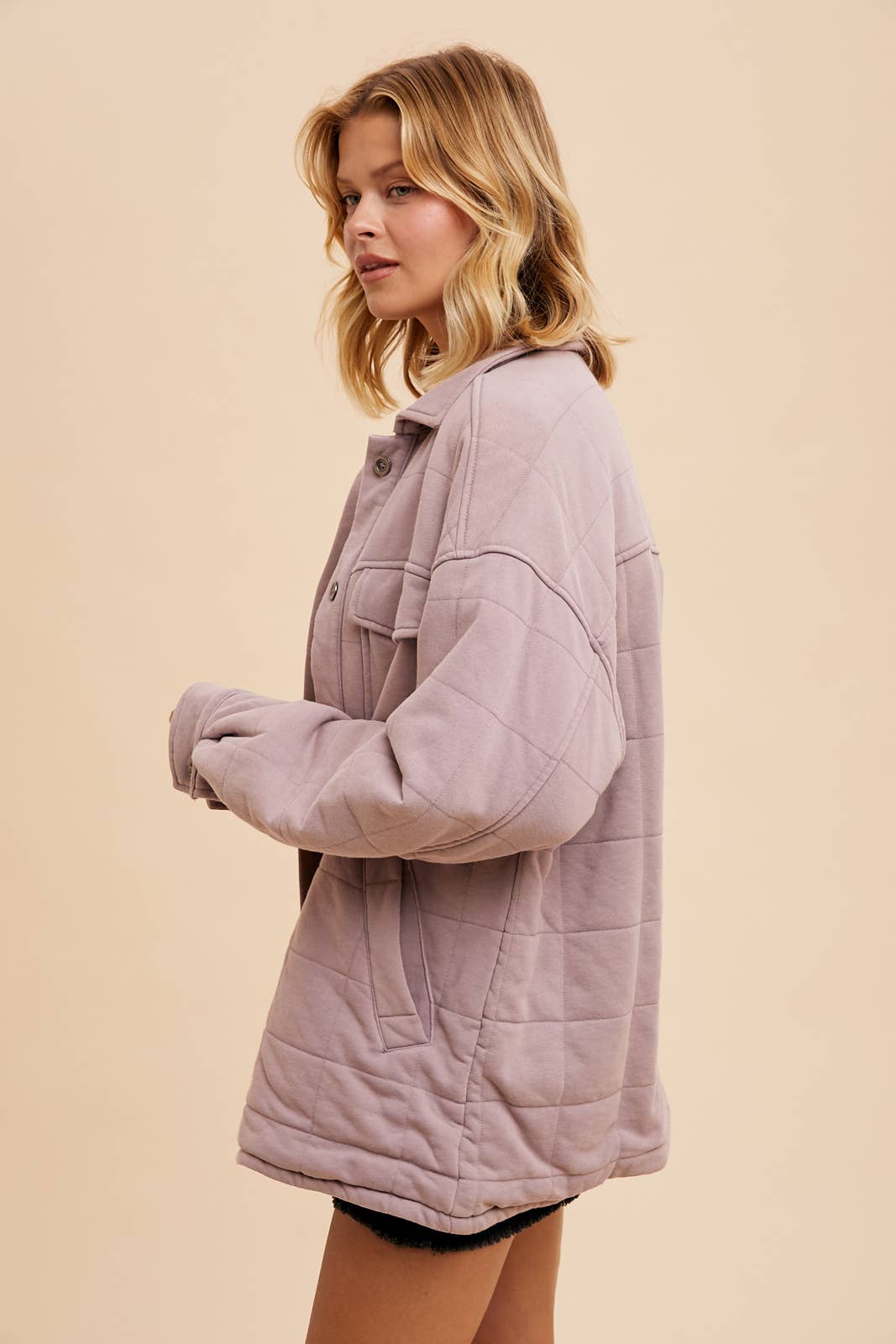 Rose Taupe Quilted Jacket