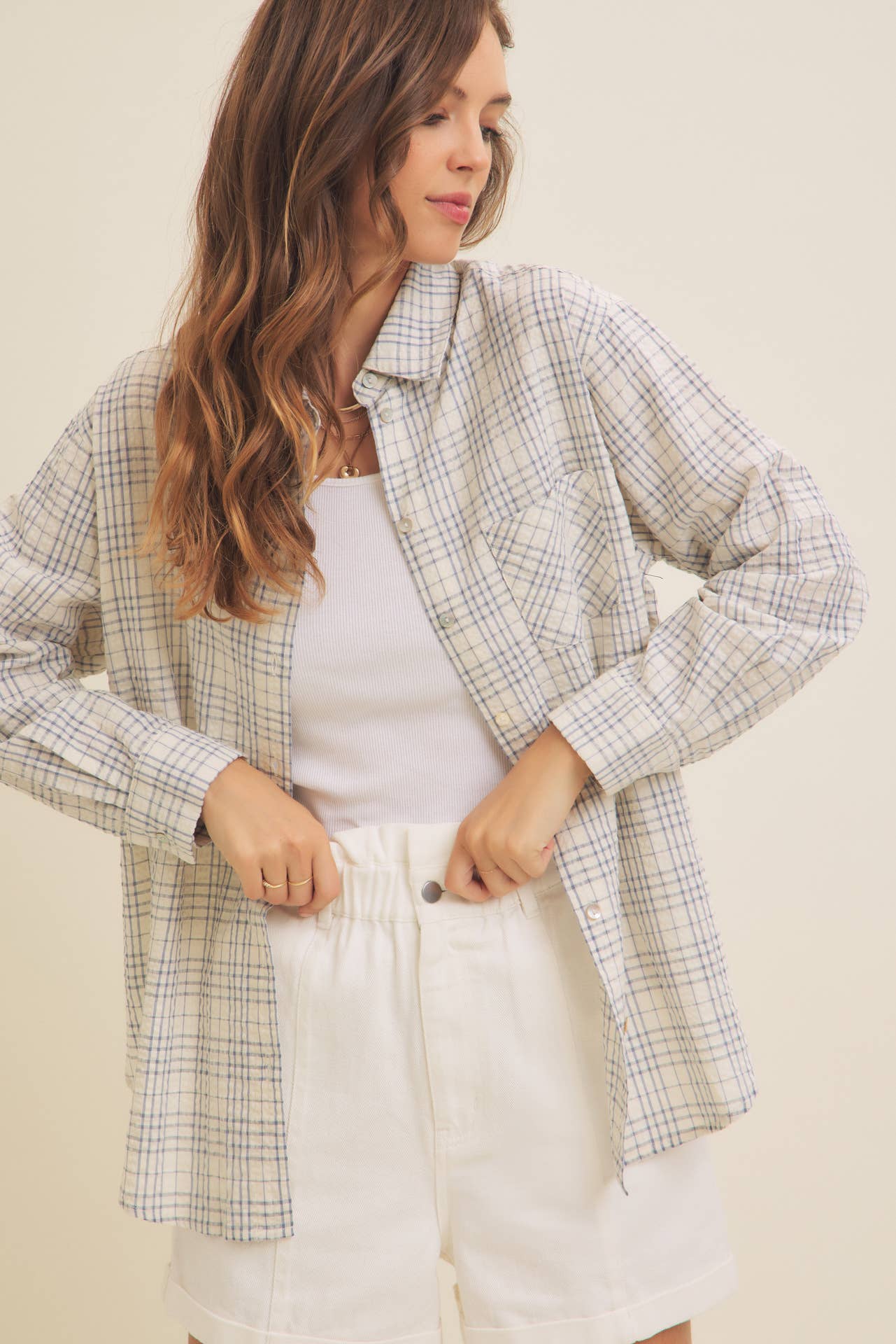 Blue Plaid Button Down