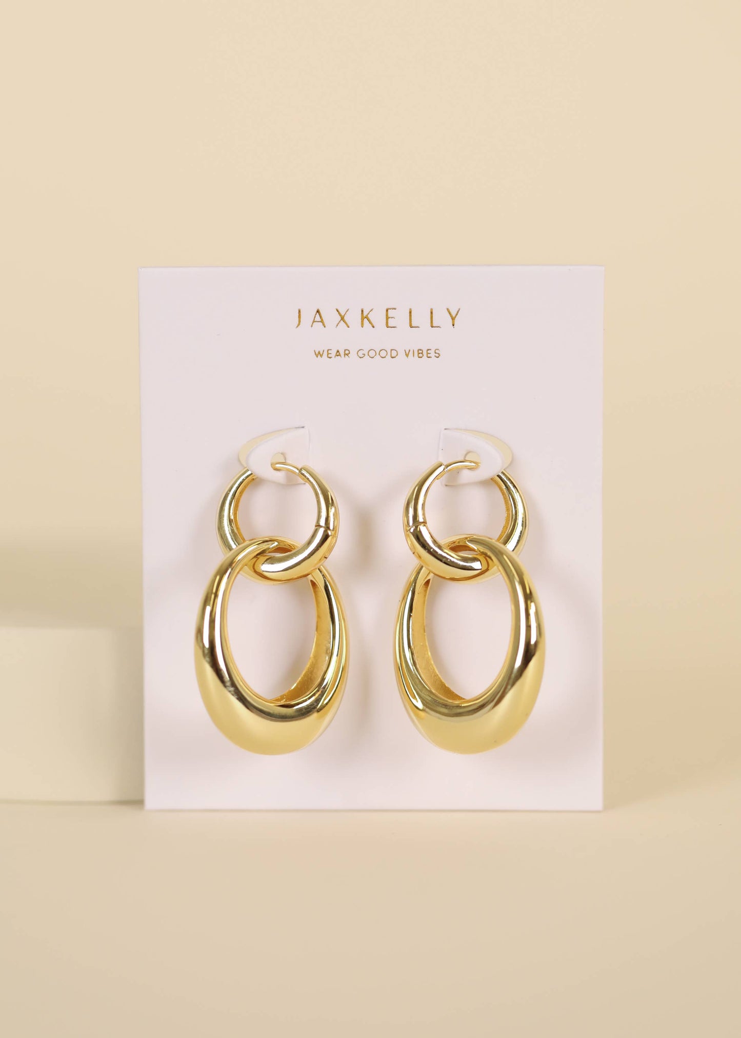 Coupled Gold Hoop Earrings