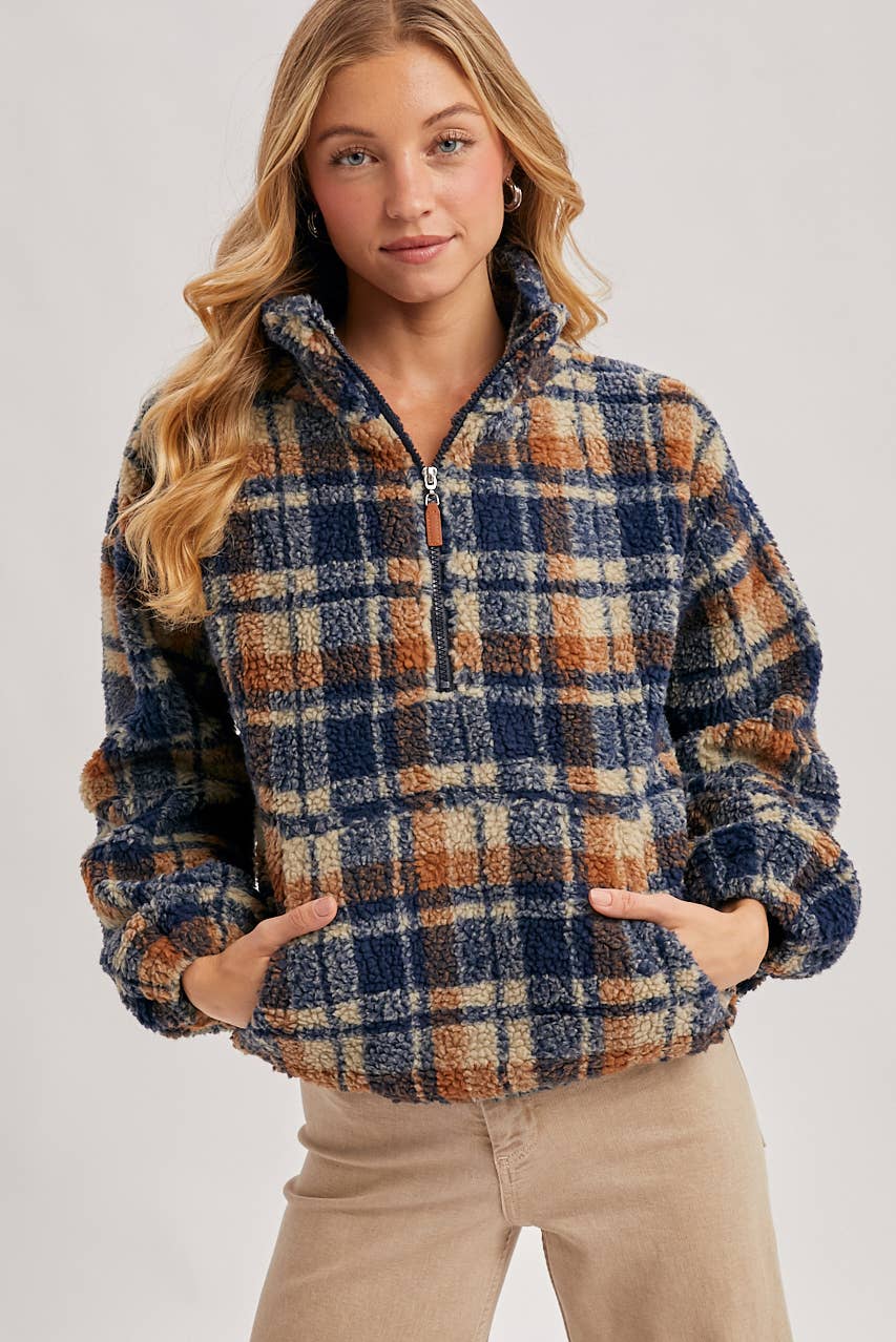 Plaid Fleece Pullover