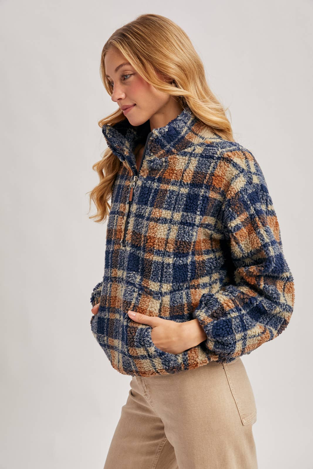 Plaid Fleece Pullover